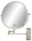FFowcye 8 Zoll Schminkspiegel Wandmontage, Rasierspiegel mit Vergrößerung 1X/10X Vergrößerung, Doppelseitig, Ausziehbarer Arm, 360° Drehbar,Gebürstetes Nickel für Rasur & Make-up im Badezimmer