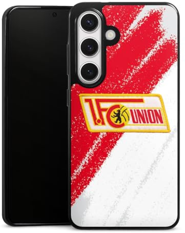 Slim Case extra dünn kompatibel mit Samsung Galaxy S24 Silikon Handyhülle schwarz Hülle Offizielles Lizenzprodukt 1. FC Union Berlin Logo