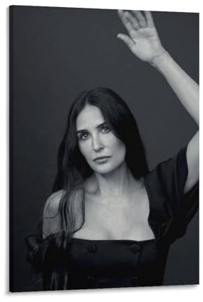 PURRCOCO Poster mit amerikanischem Filmregisseur Demi Moore, 9, Poster, Gemälde, Leinwand, Wandkunst, Wohnzimmer, Poster, Gemälde, 60 x 90 cm