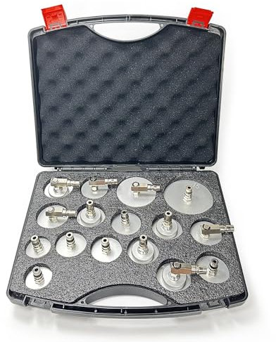 AXILYZE Automotive Brake Bleeder Adapter Set, 16PCS Brake Master Cylinder Bleeder Adapter Kit for Manual, Pneumatic Brake Fluid Bleeder, or Brake Power Fluid Bleeding