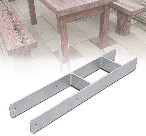Ansobea H-Pfostenträger H-Anker Pfostenanker Set H Anker Pfostenträger Träger Anker Pfosten H-Form Stahlträger für Pfosten Zaun, Carports, Stelzenhäuser (12 Stück 141 x 600 x 5 mm)