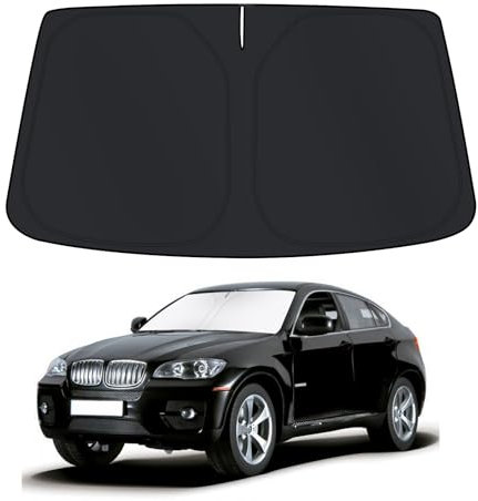 D-Lumina Parasol para Parabrisas para Accesorios B.MW X6 2010, Parasol para Parabrisas Delantero, Protector de Parabrisas de Coche contra los Rayos UV, Plegable y Portátil