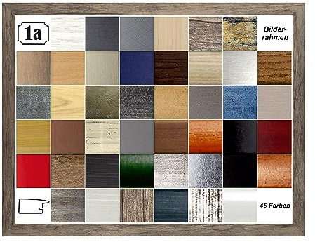 Multicolore Bilderrahmen Posterrahmen Puzzlerahmen 48x64 cm Wildeiche Dekor 64x48 cm mit weisser Rückwand und klarem Acrylglas