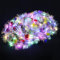 ENLACE LED Blumenkranz Haare Bunt, 6 Stück LED Haarschmuck Stirnbänder, Festival Zubehör für Frauen und Mädchen, Leuchtende Haarkränze für Geburtstag und Hochzeit