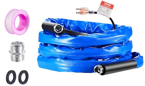 VEVOR Heißwasserschlauch für Wohnmobile, 4,5 m, Trinkwasserschlauch Frostschutz bis -42,7 °C, mit gewelltem Deckel, selbstregulierend, Innendurchmesser 16 mm, blei- und BPA-frei