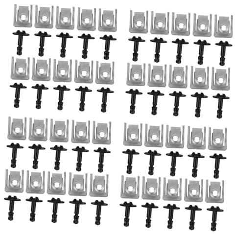 ULTECHNOVO 4 Sätze Auto-unterbodenschrauben Und -Clips-Set Untere Motorstiftschrauben Passend Für Automarken Einfach Zu Verwendende Sichere Befestigung Für Die Motorabdeckung 10 Stück * 4