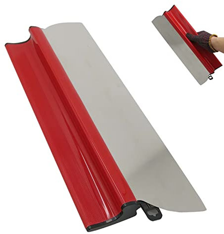 Drywall Skimming Blade, 40cm High Grade Smoothing Spatula with Z-Shaped Handle, Semi Flexible Speed Skim Wall Plastering Tools for Cement and Concrete Wall-Board Wall Plastering Tools(red)