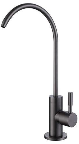 YWJFSA Osmoseanlage Wasserhahn, Trinkwasserhahn, Wasserfilter Wasserhahn, Spülarmaturen Küche, Edelstahl 14,Grau