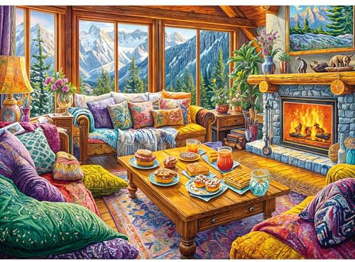 TangComplete Puzzle 1000 Teile für Erwachsene und Kinder, Impossible Game, Puzzles-Geschenk, Clevere Rätsel, Puzzles Farbenfrohes, Puzzle mit Warmes Zuhause-Motiv