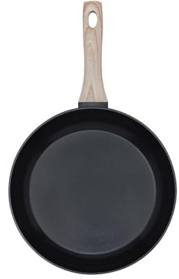 Pyrex - Cook&Care Recycled Aluminium Frying pan - Suitable for All Heat Sources - PFAS-Free Non-Stick Coating - Scratch Resistant - Dishwasher Safe - Wood Effect Handle (Ø24 cm)