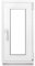Framex Ventana de sótano PVC pequeña blanca de ANCHO x ALTO 40 x 80 cm (400 x 800 mm), doble acristalamiento (32 mm), oscilobatiente, DIN derecha, Premium