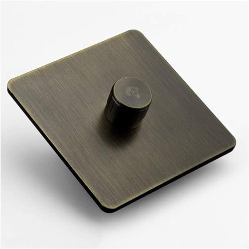 Interrupteur à levier, Interrupteur à bascule, interrupteur à levier, type 86, interrupteur d'éclairage en bronze vert, en acier inoxydable brossé, interrupteurs d'éclairage électriques rétro for hôt