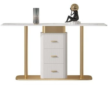 YANG11FAN Console d'Entrée Comptoir d'entrée de Luxe léger avec tiroirs Mobilier d'entrée Classique Console Meuble(Moyen)