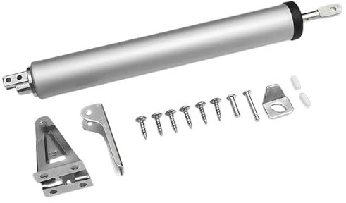 Ferme-porte automatique à fermeture douce, 35 kg, pneumatique, vitesse réglable, butée de porte, matériel for la maison, 1 pièce(White)