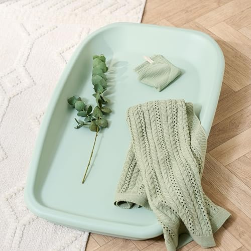 Tutti Bambini Cushi Baby Changing Mat, Wipeable Premium Foam - Leaf | Premium PU foam changing mat with cushioned waterproof surface, suitable from birth to approximately 9 months.