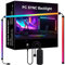 RGB LED Streifen Musiksyncronisation, Dynamische Gaming Lichtleiste, Flexibel Hintergrundbeleuchtung für TV PC Wand Home Theater Party Raum Ambiente (24 Zoll)