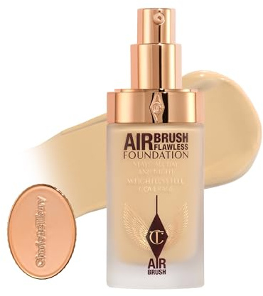 Charlotte Tilbury Airbrush Flawless Matte Foundation - Full Coverage Liquid Makeup with a Natural-Matte Finish - Smoothes & Blurs Pores - Waterproof & Transfer Resistant - 5 Neutral
