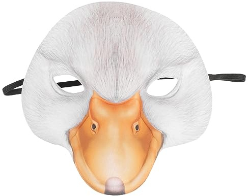 Hemobllo Weiße Enten Maske Damen Cosplay Masquerade Party Karneval Halloween Leichte Bequeme Festival Maske für Kostüm und Fotorequisite