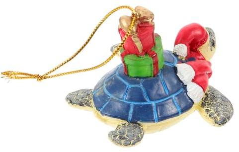 HAMPPLIES Weihnachtsbaumschmuck Schildkröte Harz Anhänger Handgefertigt Robuste Weihnachtsdeko Hängen Vielseitig Für Baum Türen Fenster Wanddekoration