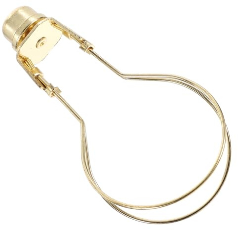 Lampenschirmhalter aus Eisen als Glühbirnenclip für Tischlampen | Goldene Oberfläche, Glatt Verarbeitet, Dekorativ und Selbstgemacht Freundlich, für Zuhause und Hotel, Robust im Einsatz