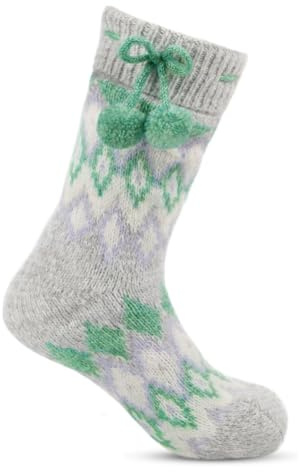totes toasties® Ladies Fair Isle Chenille Slipper Socks