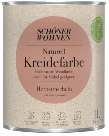 1L Schöner Wohnen Naturell Kreidefarbe Herbstrascheln, Gedecktes Rostrot
