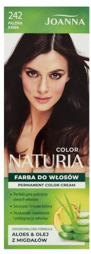 Joanna Naturia Color Haarfarbe für Frauen - Sorgt für Lang Anhaltende Farbe - Enthält Aloe vera und Mandelöl - Attraktive und Tiefe Haarfarbe - Farbe Kaffee