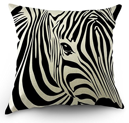 YISUMEI Kissenbezug Kissenhülle 50x50 cm Home Decor Dekokissen Fall Sofa Werfen Kissenbezüge Pillowcases Tier Streifen Zebra