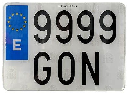 Gonplac Matrícula Acrílica Moto Homologada Alto Impacto 22 x 16 CM