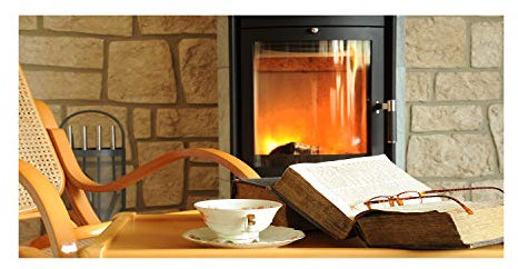 Tulup Acrylglas - Wandkunst - Bild auf Acrylglas Deko Wandbild hinter Kunststoff/Acrylglas Bild - Dekorative Wand für Küche & Wohnzimmer 140 x70 cm - Sonstige - Kamin - Beige