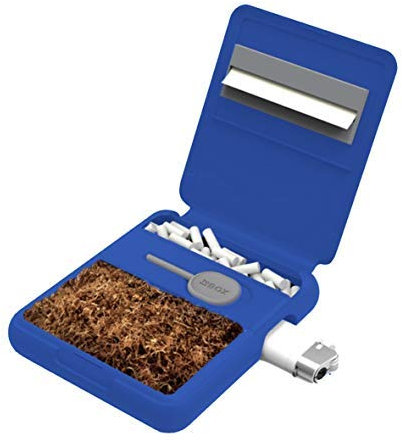 Tobox Portatabacco in plastica rigido moderno e tascabile (Blu)