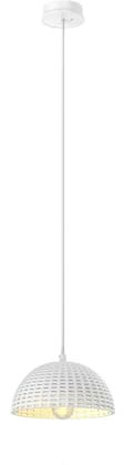 Lucande Pendelleuchte 'Herdis' (Modern) in Weiß aus Gips/Ton (1 flammig, E27) - Deckenlampe, Esstischlampe, Hängelampe, Hängeleuchte, Wohnzimmerleuchte