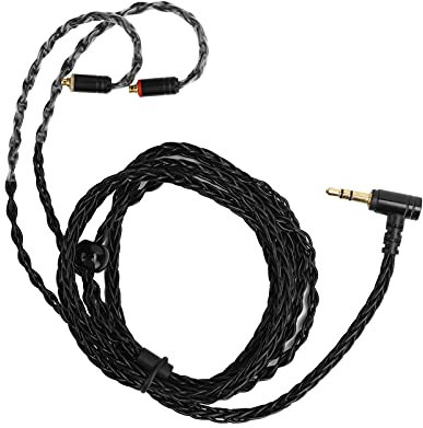 Plyisty Kopfhörerkabel, 3,5 Mm MMCX-Kabel, Ersatz für Kopfhörerkabel für Shure SE215 SE535 SE846 UE900 Kopfhörer(schwarz)