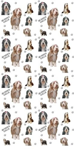 Merchandise for Fans Multifunktionstuch | Schlauchschal | Bandana | Halstuch Fotodruck Damen, Herren, Kinder | Motiv: Bearded Collie 01