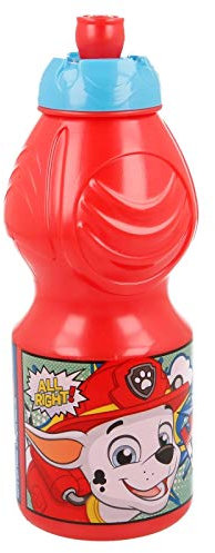 Gourde en plastique pour enfants, 400 ml, pour le sport, avec bouchon refermable, motif Pat’ Patrouille Marshall