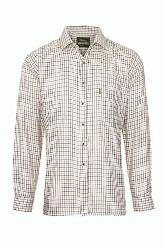 Champion Tattersall Country Casual Style Shirt-Red-Large-Max 47'',120cm (2320)