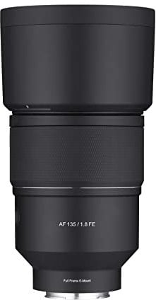 Samyang, SYIO13518-E, Lente telefoto de Enfoque automático de Marco Completo F1.8 AF de 135 mm para cámaras Sony E Mount, Negro