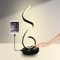 LED Touch Control Creative Table Light Bedside Lamp Spiral Black 3 Colors Dimmable Desk Lamp for Bedroom Nightstand Lamps Bookshelf Office Desk Lamp 22W (Black)