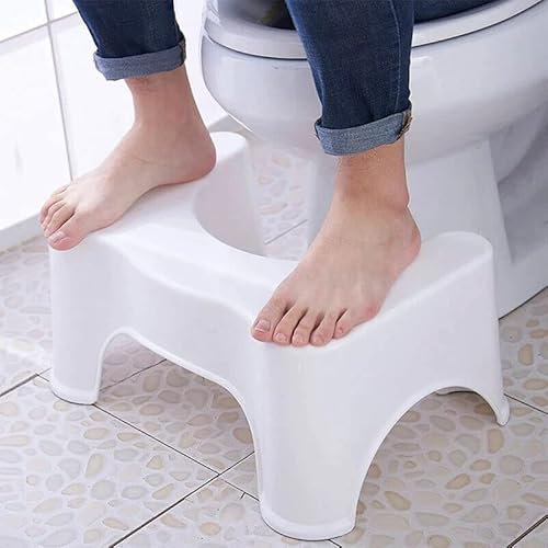 LIZZIE JACOBS New Toilet Squatty Stool Bathroom Foot Step Stool Medically Tested Squatting Position Potty Anti-Slip Footstools For Constipation Piles IBS Bloating Flatulence Relief