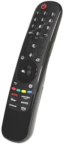 Genuine Replacement AKB76039901 MR22GA Universal Magic Motion Voice Remote Control Compatible with LG Smart LED TV Models 2021-22 with Netflix, Prime Video, Rakuten Tv & Alexa Buttons