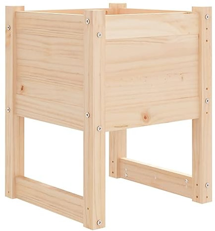 vidaXL Jardinera Maceteros Macetas Plantas Interior Exterior Soporte Decoración Jardín Terraza Balcón Oficina de Madera Maciza de Pino