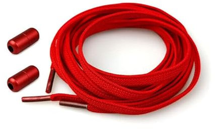 Boolavard Cordones Elásticos para Zapatos sin atar para Adultos, niños, Ancianos, Sistema con Cordones Elásticos para Zapatos (2 pares) (Rojo)