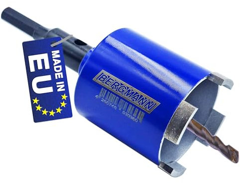 BERGMANN® MADE in EU | Dosensenker Ø 68mm + Sechskant Adapter | Kernbohrer Dosenfräser Lochsäge für Bohrmaschine Unterputzdosen Beton Mauerwerk Ziegel uvm.