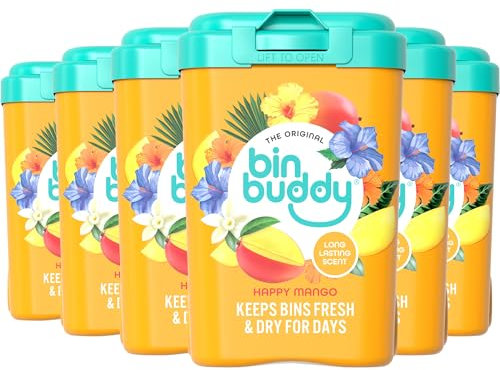 Bin Buddy Surf's Up Bin Freshener Powder 450g, Pack of 6 – Leaves Your Bin Smelling Great – Suitable for Indoor Kitchen, Bathroom, Food Waste Bins and Outdoor Wheelie Bins