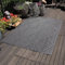 Carpettex Outdoor Teppich Wetterfest 200x300 (200 x 290 cm) Sisaloptik Grau - Ideal für Balkon, Garten, Terrasse, Camping und als Küchenteppich - Waschbarer Teppich, Boho Design, Flachgewebe