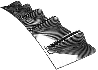 Shkalacar Auto Heckstoßstange Chassis Flügellippendiffusor, 5 Flossen Haifischflosse Spoiler, 815 * 165mm Universal Auto modifiziertes Zubehör für Auto LKW SUV(Kohlefaser)
