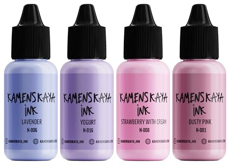 KAMENSKAYA Alcohol Ink Set #29: Matched Color Combination of Alcohol Inks, 4 pcs. 0.51 fl oz (15 ml) Each