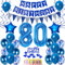 Luftballons 80. Geburtstag Dekoration Ballon Deko Männer Blau Geburtstagsdeko 80 Jahre Tortendeko Birthday Banner Party