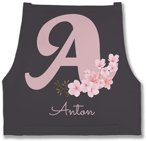 Schürze - Name und Initialen - Personalisierte Geschenke mit Anfangsbuchstaben I Geschenkideen mit Namen - 85x69 - Anthrazit - shirtracer-schürze- kochschürze anfangsbuchstabe buchstaben