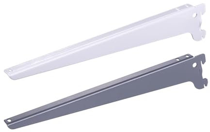 BOOMET Regalträger Set für Wandschienen · Länge: 18cm · Farbe: Weiß · Menge: 4 · Regalhalterung für Wandregal Metall · Regalsystem Regalwinkel Regalhalter